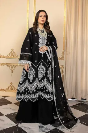 01 Pitch Black Anaya Luxury Lawn Collection