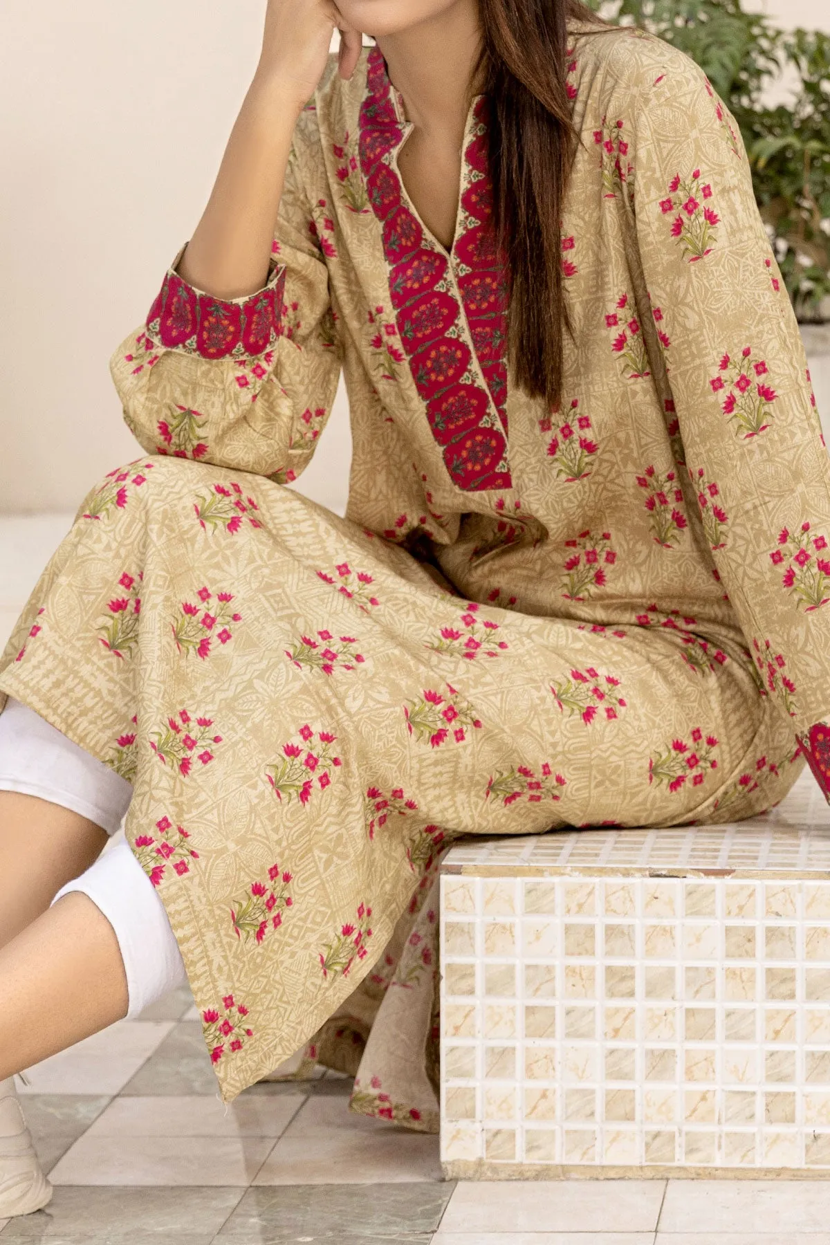 1PIECE DIGITAL PRINT LINEN KURTA  |  DPLK-75