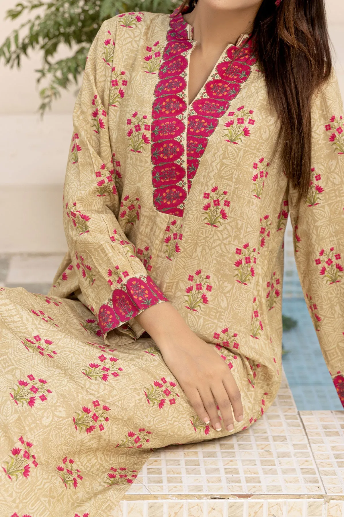 1PIECE DIGITAL PRINT LINEN KURTA  |  DPLK-75