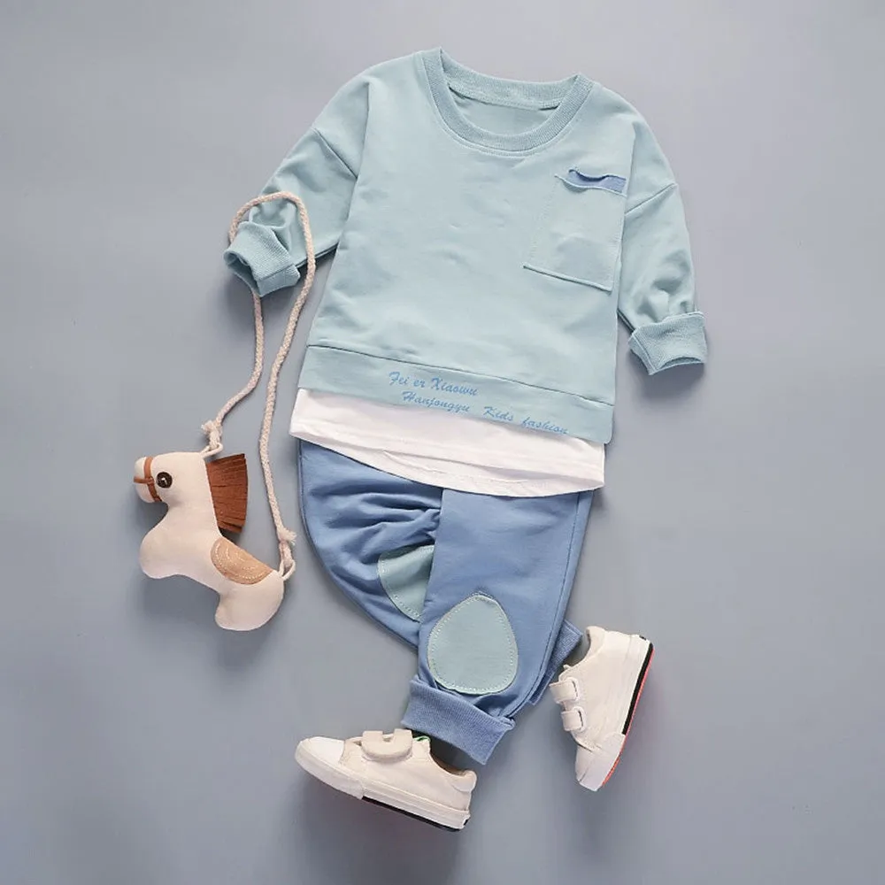 2 Piece Shirt and Patch Pants Baby Boy or Girl Set *Toy and Shoes not Included*