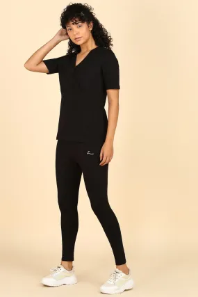 247 Zactive™ Black Zipless Maternity Top & Legging Set