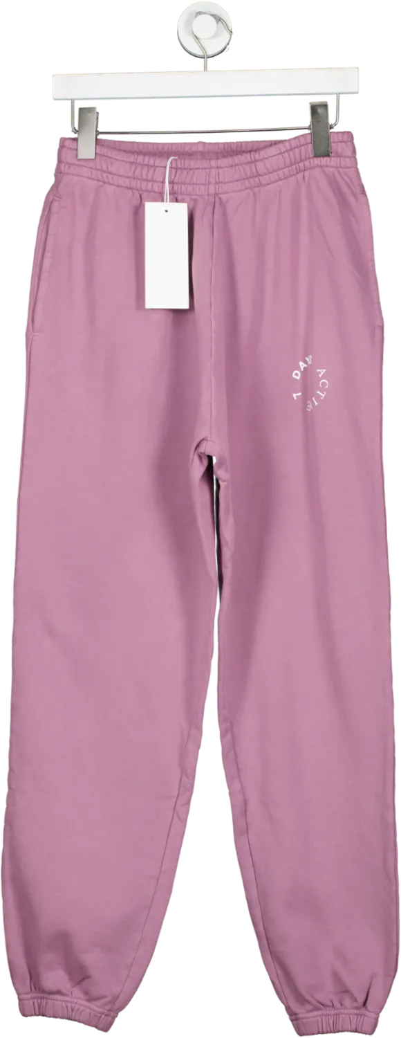 7 Days Active Dusty Lilac 100% Organic Soft Cotton Monday Joggers BNWT UK XS