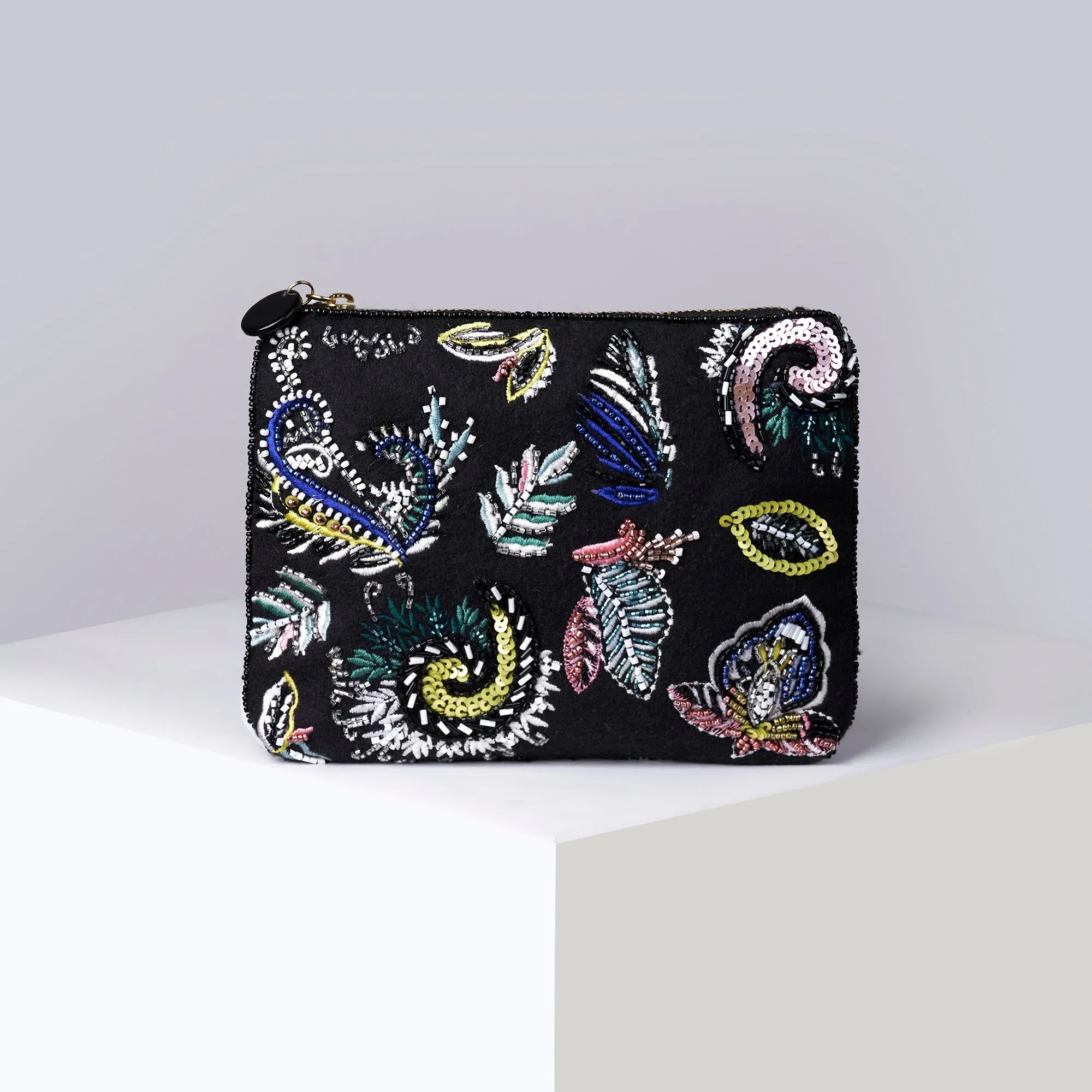 Accessorize London Women's  Paisley Beaded Pouch