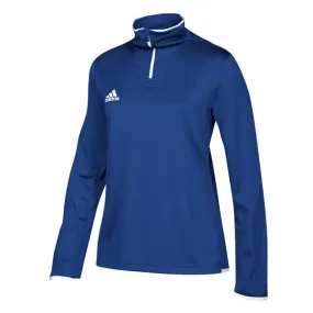 adidas Women's Collegiate Royal/White Team Iconic Knit Long Sleeve Quarter Zip