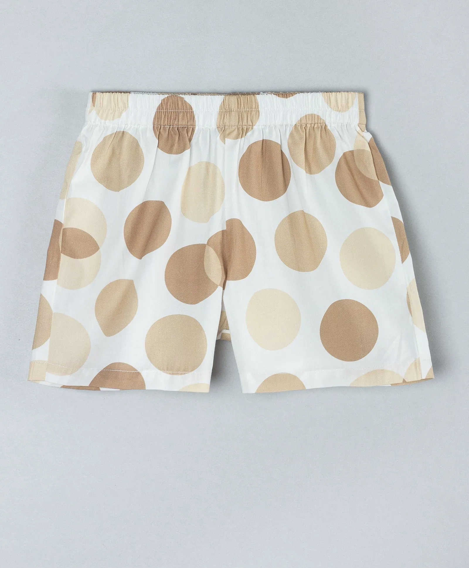 All over dot print boys co-ordinate set-Beige