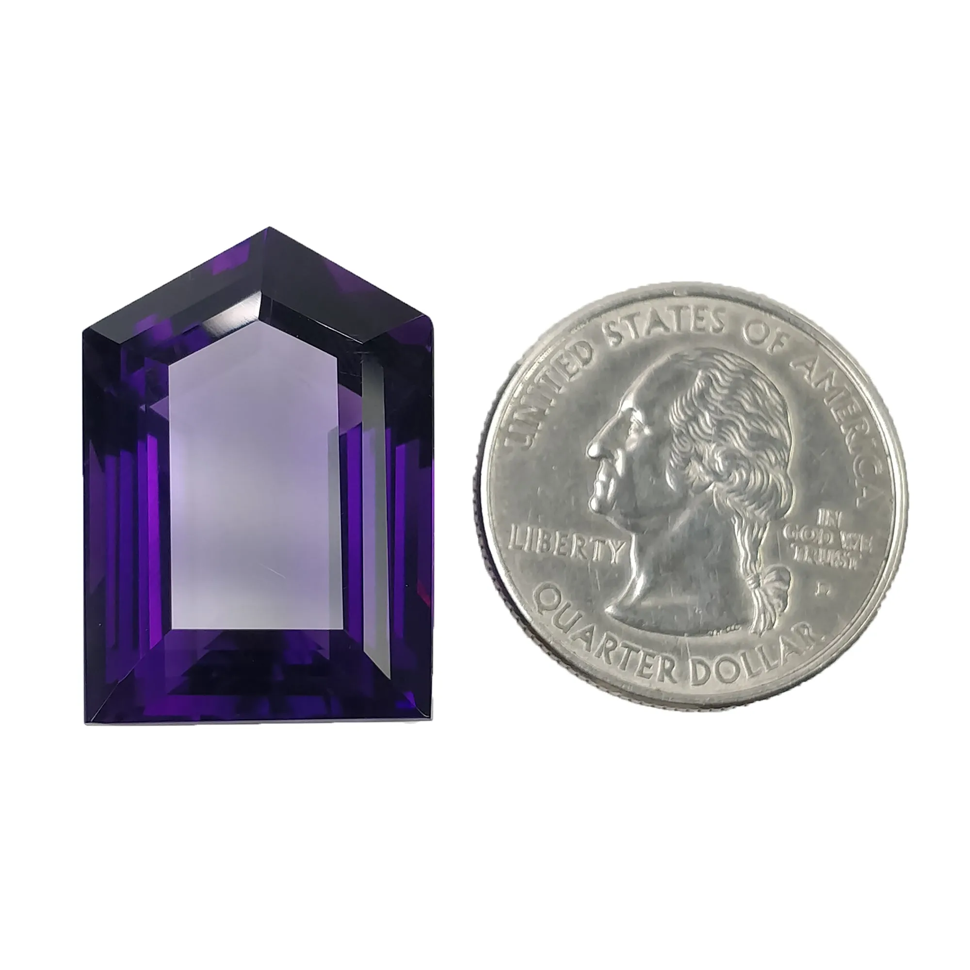 Amethyst Gemstone Normal Cut : 41.80cts Natural Untreated Amethyst Quartz Uneven Shape 26*18mm