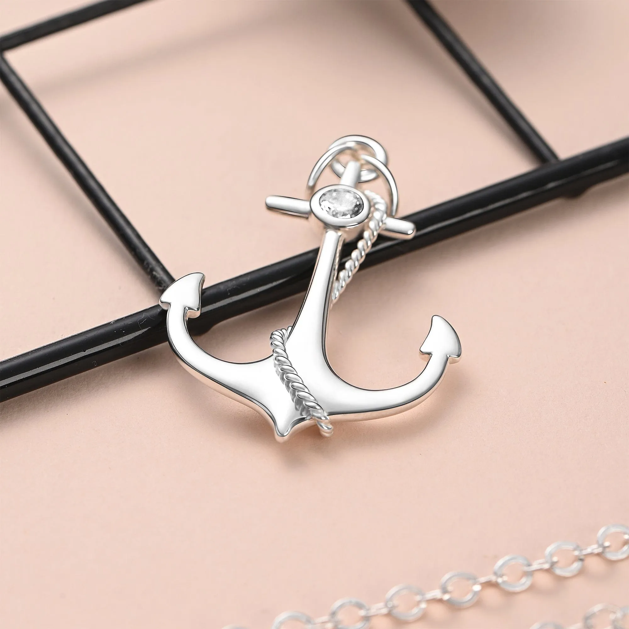 Anchor Sterling Silver Pendant For Men