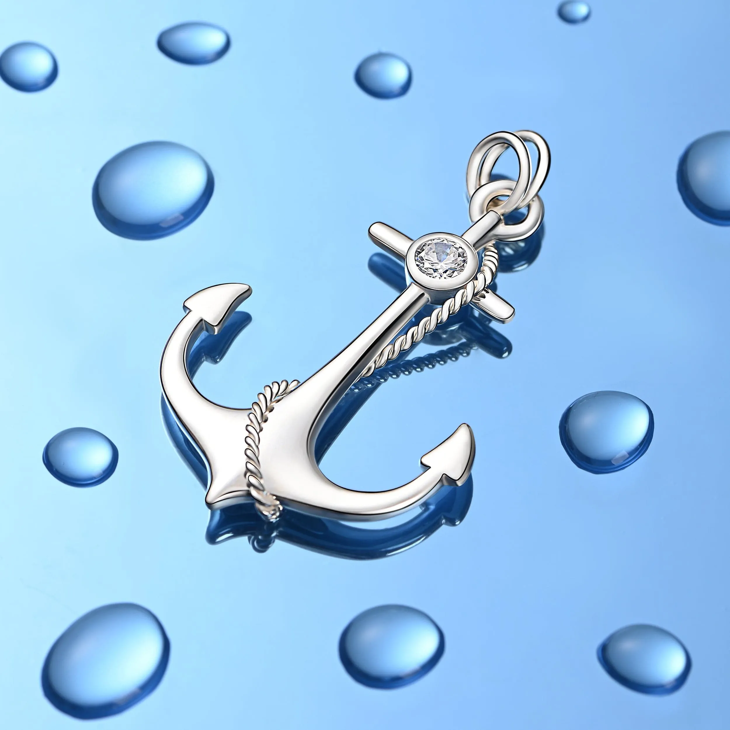 Anchor Sterling Silver Pendant For Men