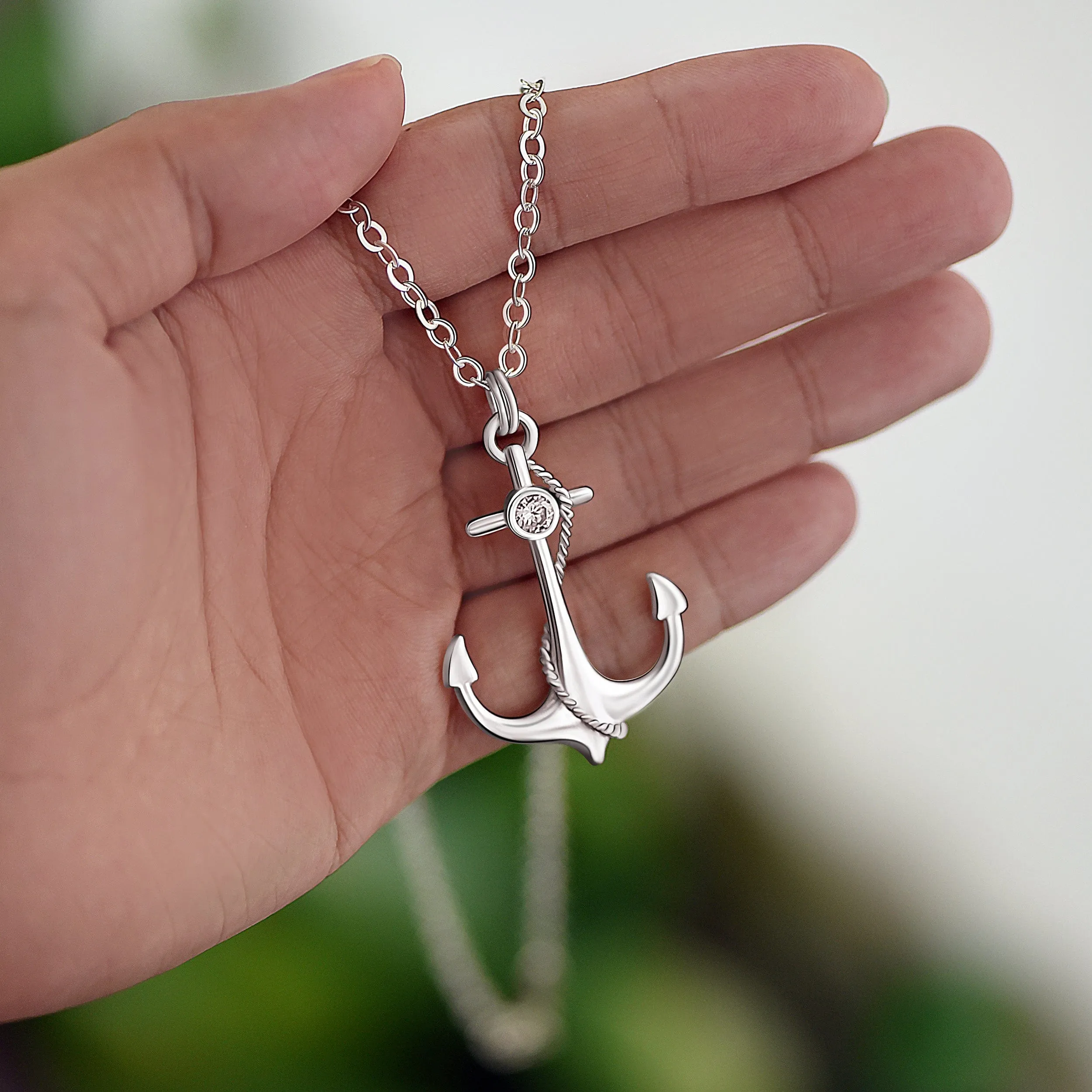 Anchor Sterling Silver Pendant For Men