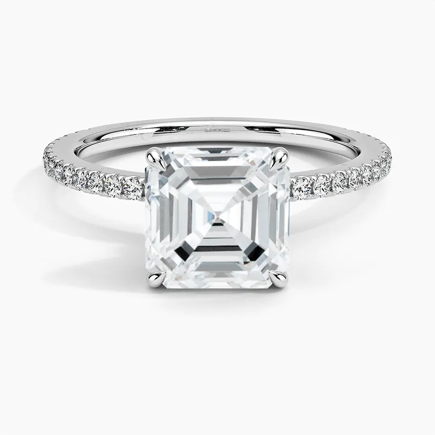 Asscher Demi Diamond Engagement Ring [Setting Only] - EC110A