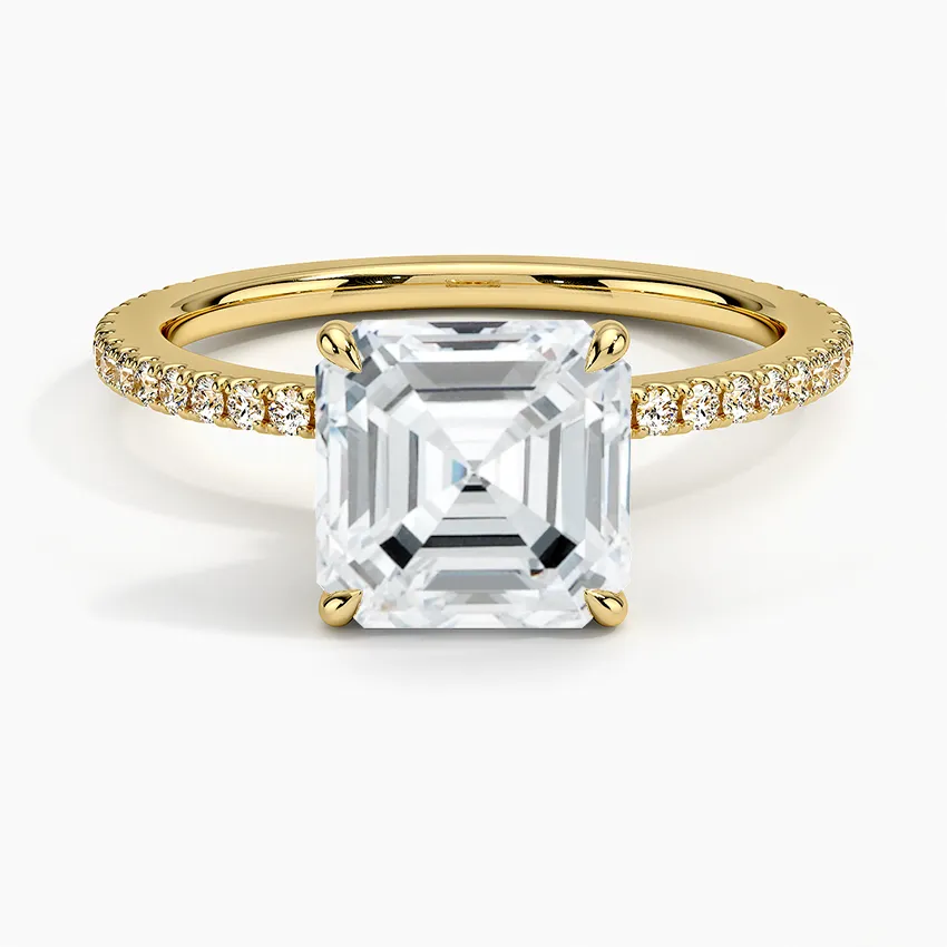 Asscher Demi Diamond Engagement Ring [Setting Only] - EC110A