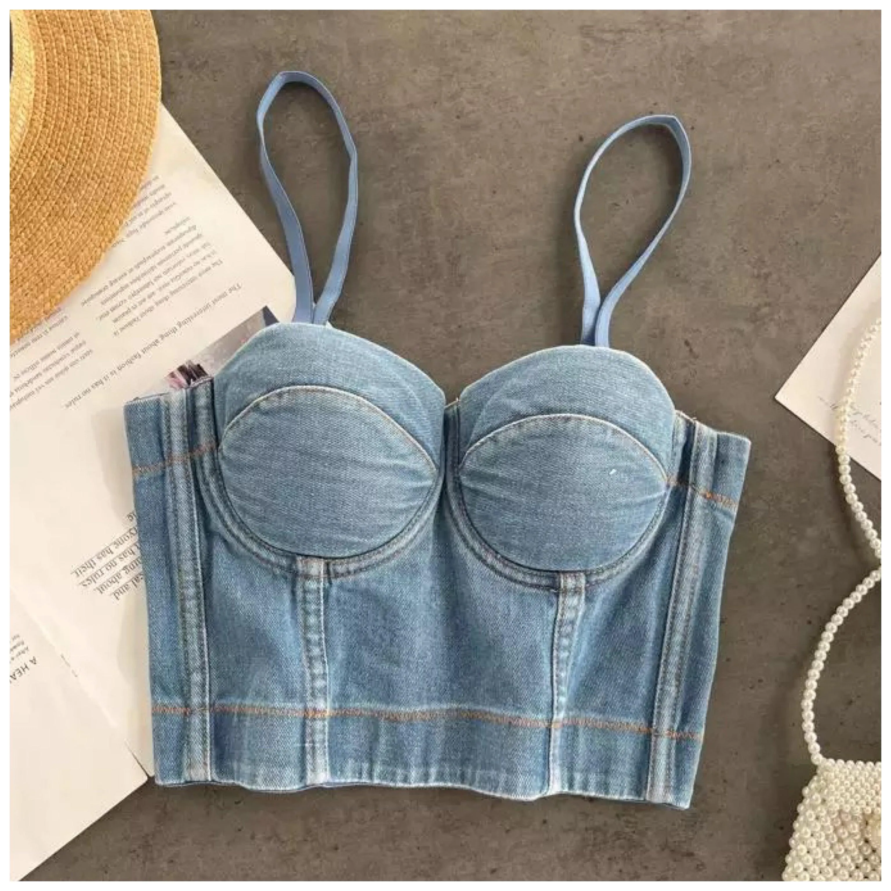 Aster Denim Bustier