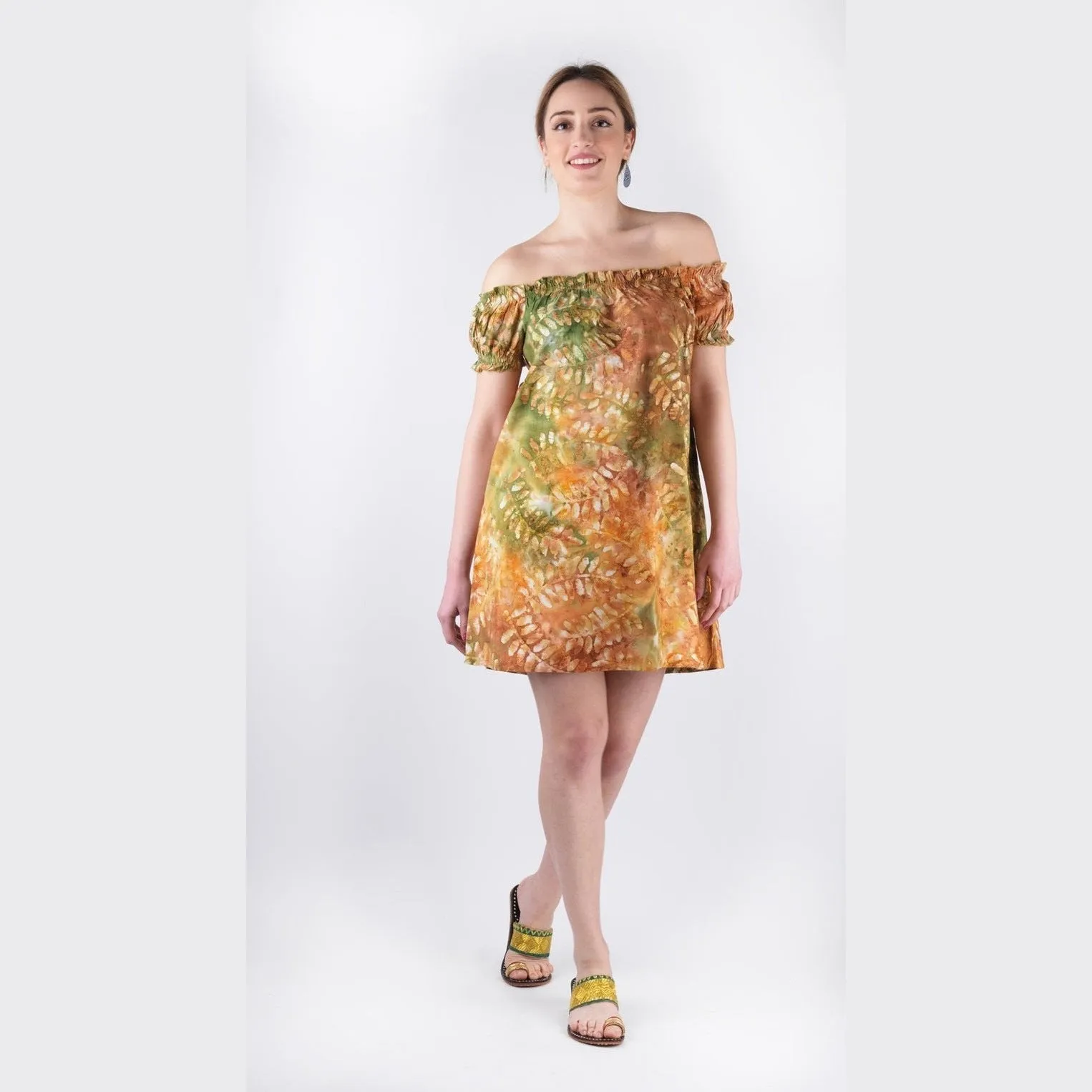 Batik Bardot Dress