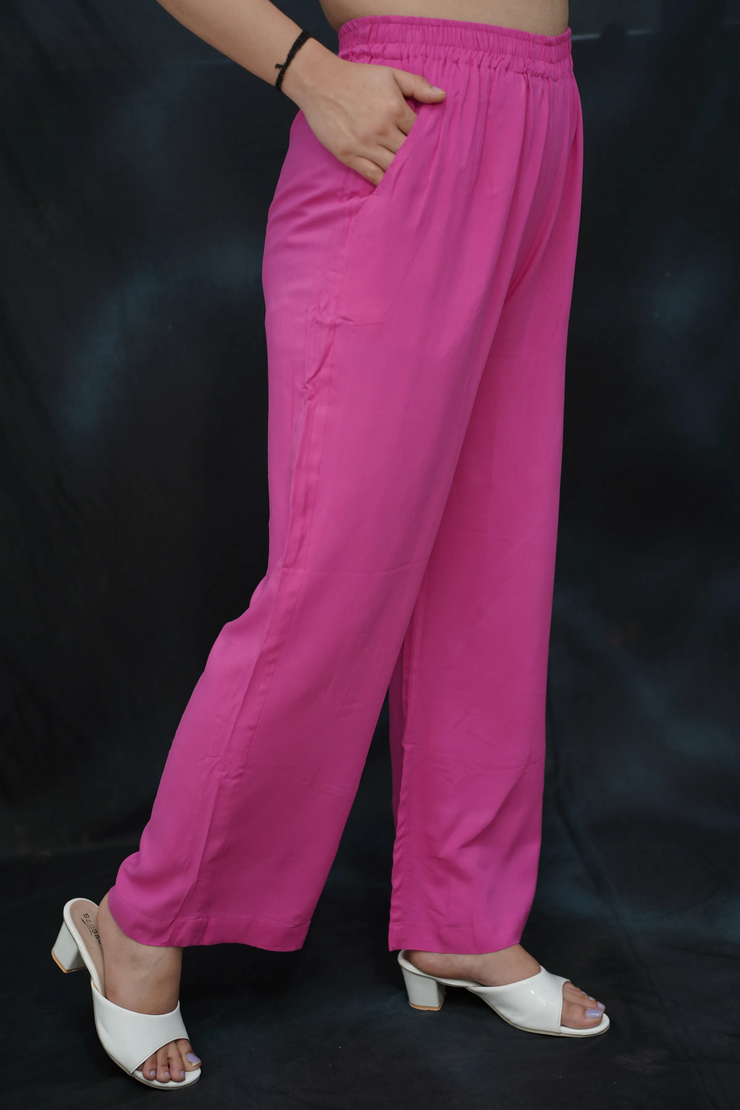 Berry Pink Rayon Kurti Pant