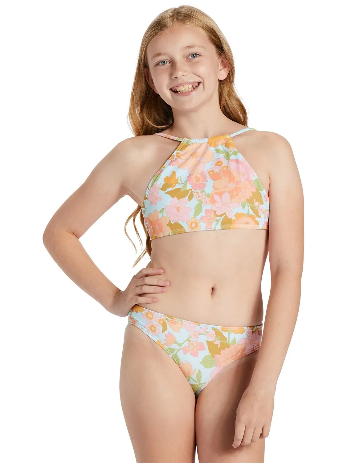 Billabong Girls Blown Away High Neck Two Piece Set