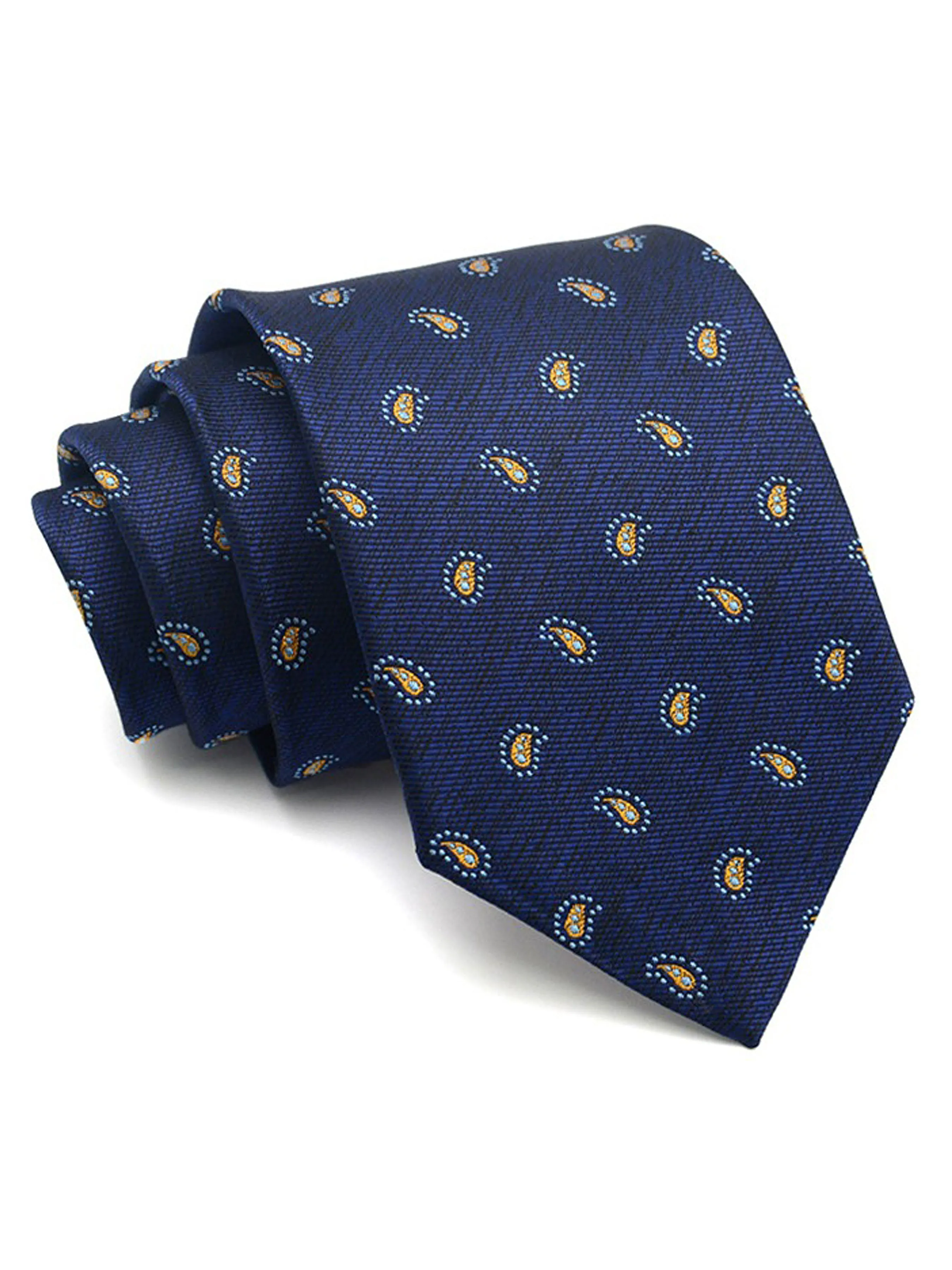 Budding Paisley Tie - Navy Blue