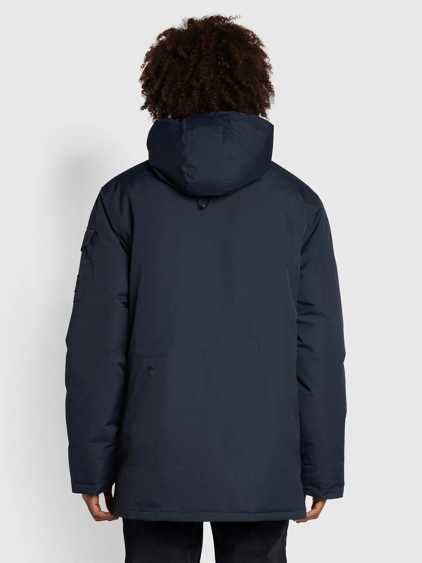 Calgary Regular Fit Parka Jacket In True Navy