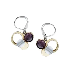 Christophe Poly Celebration Of Circles Purple Lever Back Earrings