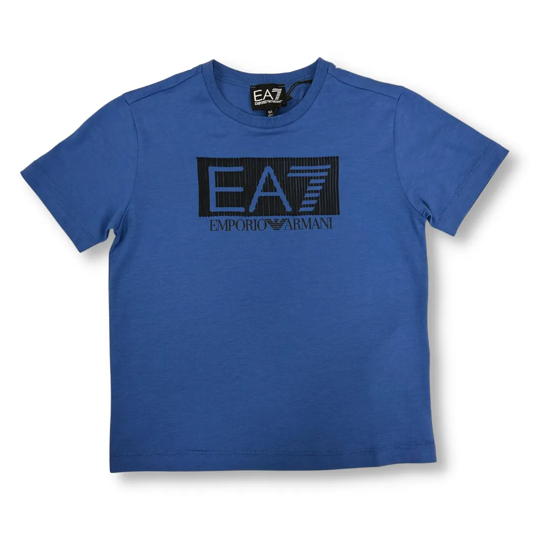 EA7 Boys Blue Logo T-Shirt_3RBT53-BJ02Z