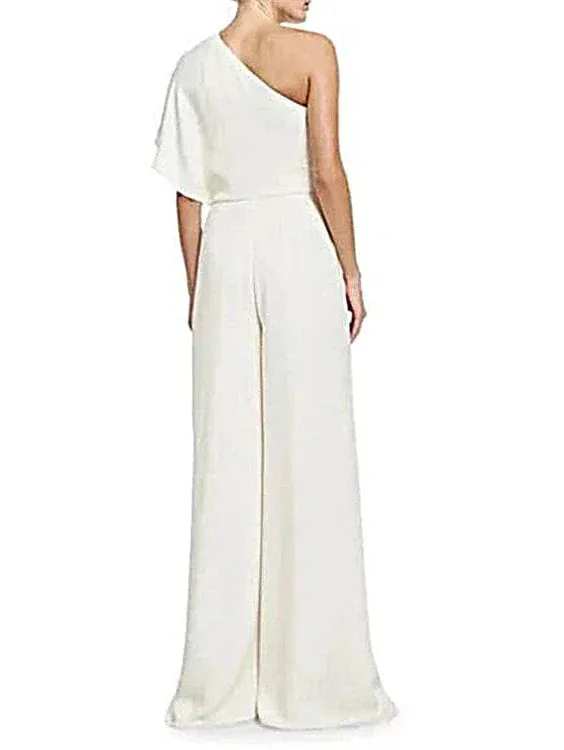 Elegant One-Shoulder Patchwork Jumpsuit for Women Perfect for Special Occasions