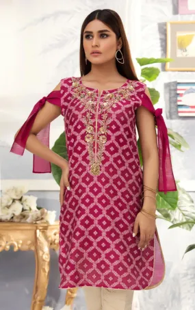 Embroidered Cotton Net Kurti | WWC18 | K871