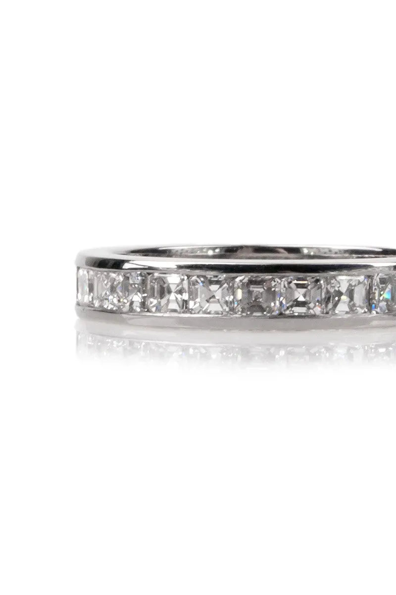 Emerald Cut 1.80ctw Diamond Band Platinum