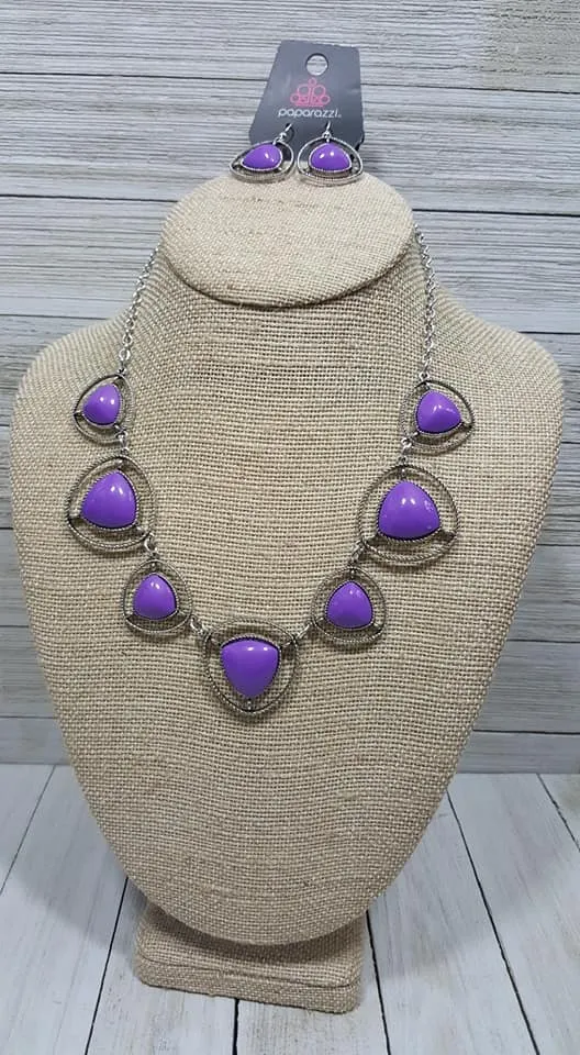 Exclusive Make a Point Purple Necklace Set