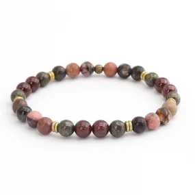 Garnet and Rhodonite Bracelet