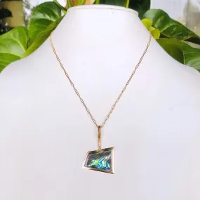 Geo abalone necklace