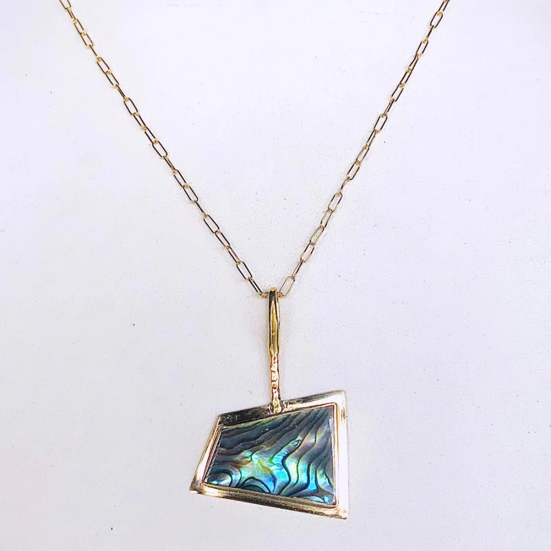 Geo abalone necklace