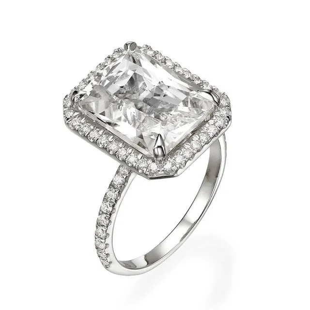 Gorgeous Crystal Square AAA Cubic Zirconia Elegant High Quality Statement Ring