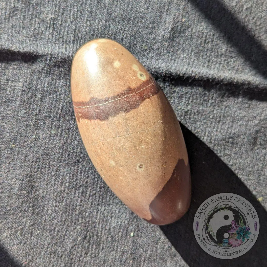 Hand Held Shiva Lingham Stone from India ~ Ideal for Reiki ~ Kundalini Activator