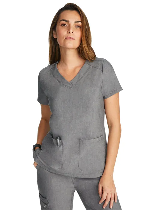 HH Purple Label Women's  Jill Curved V-Neck Scrub Top 2320