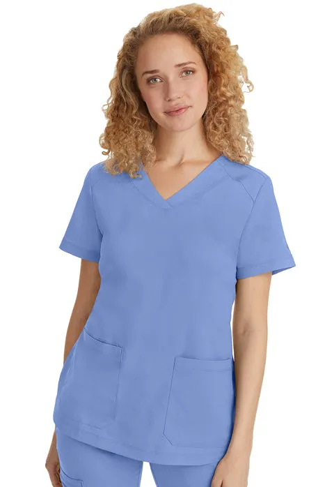 HH Purple Label Women's  Jill Curved V-Neck Scrub Top 2320