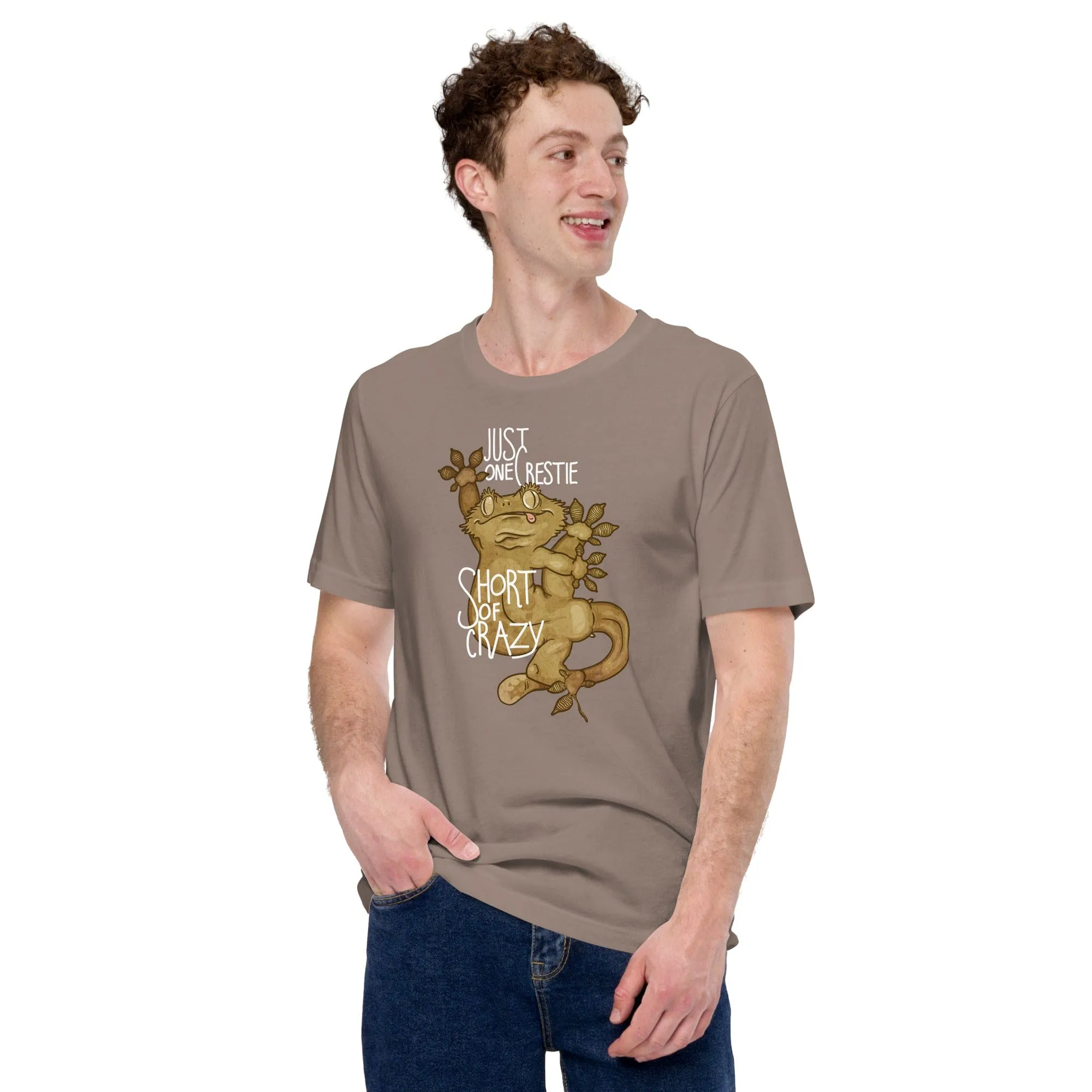 Just One Crestie Short of Crazy Crested Gecko Tee, Silly Reptile Apparel Gift