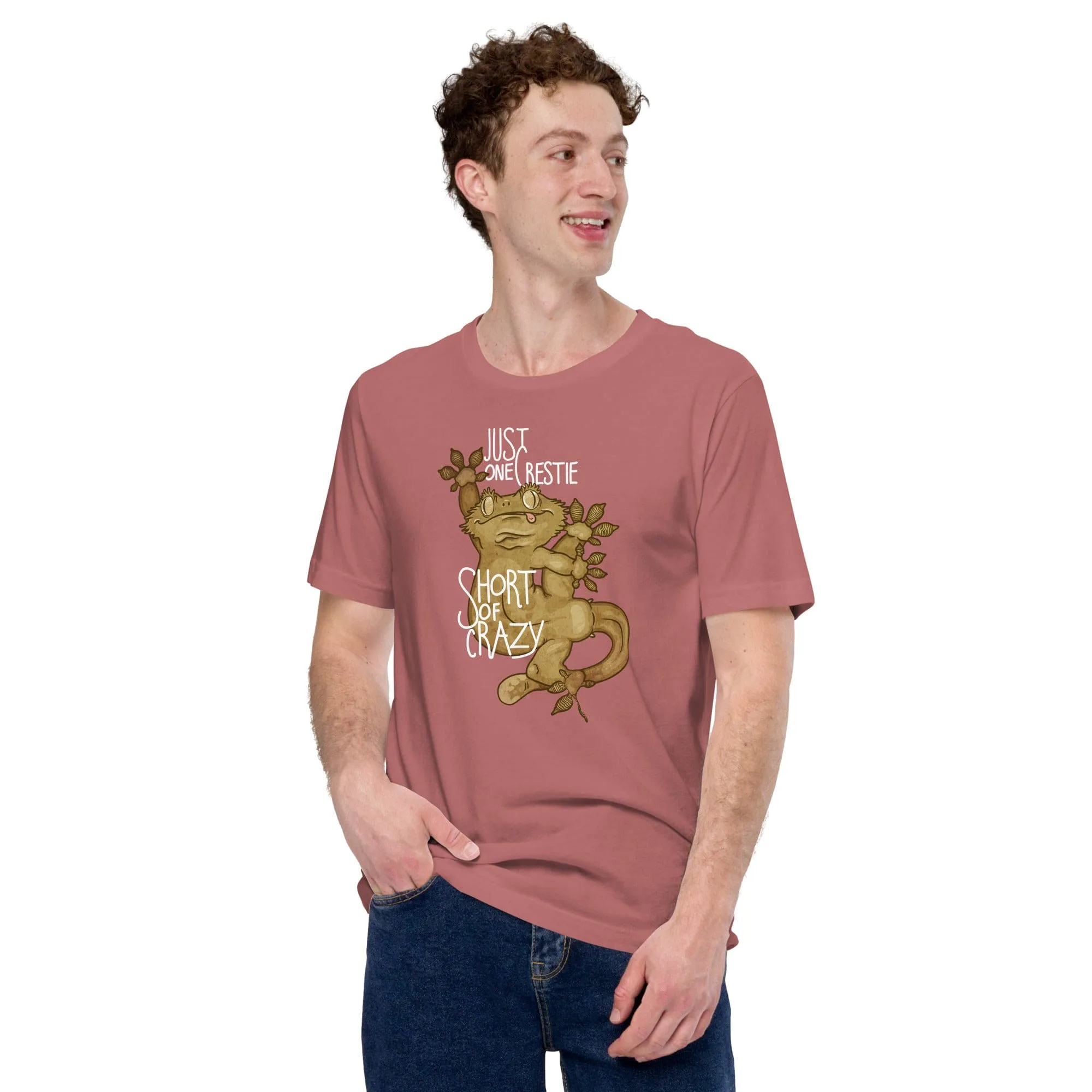 Just One Crestie Short of Crazy Crested Gecko Tee, Silly Reptile Apparel Gift