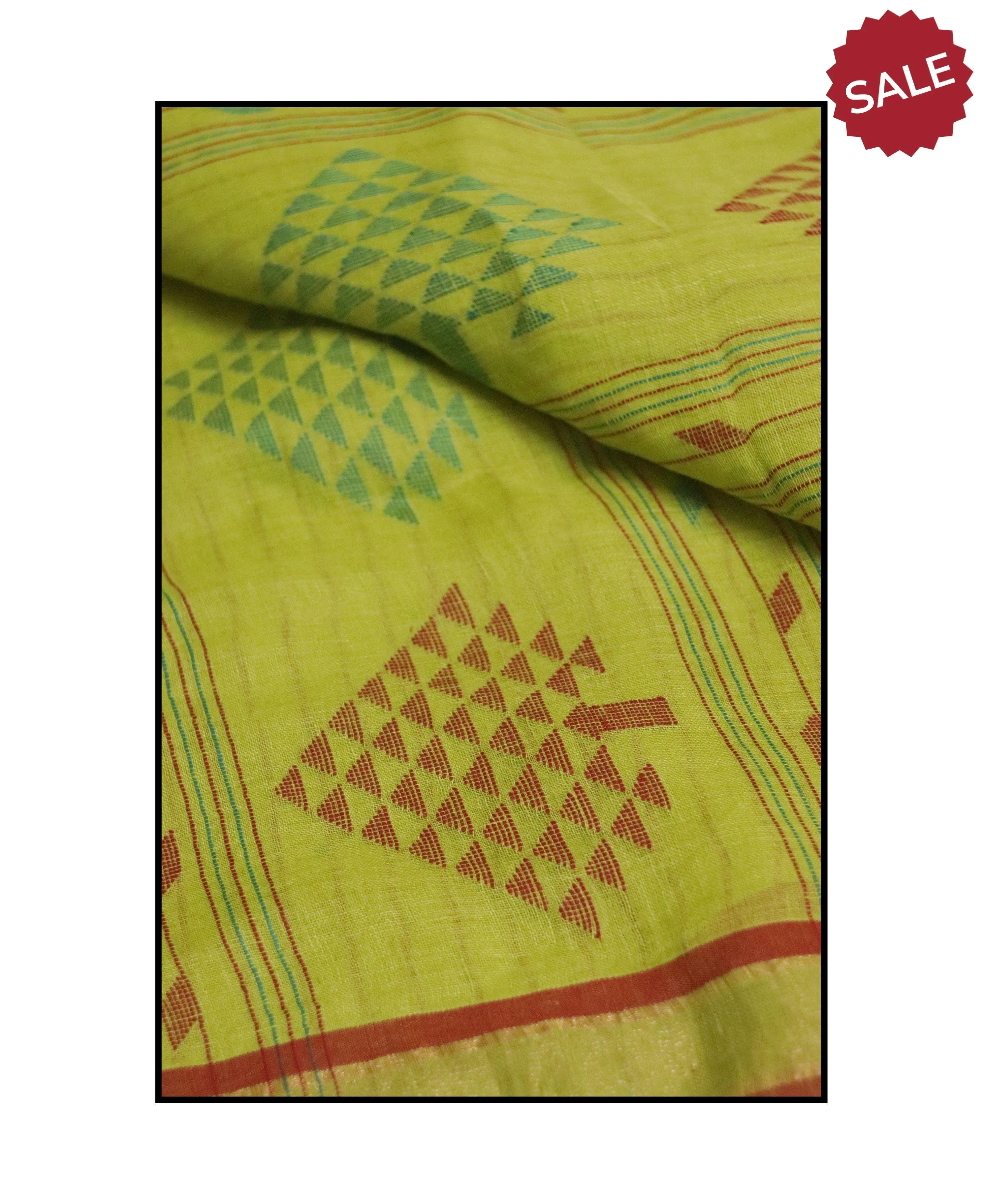 Kaisori Ekaya Harita Linen Jamdani saree