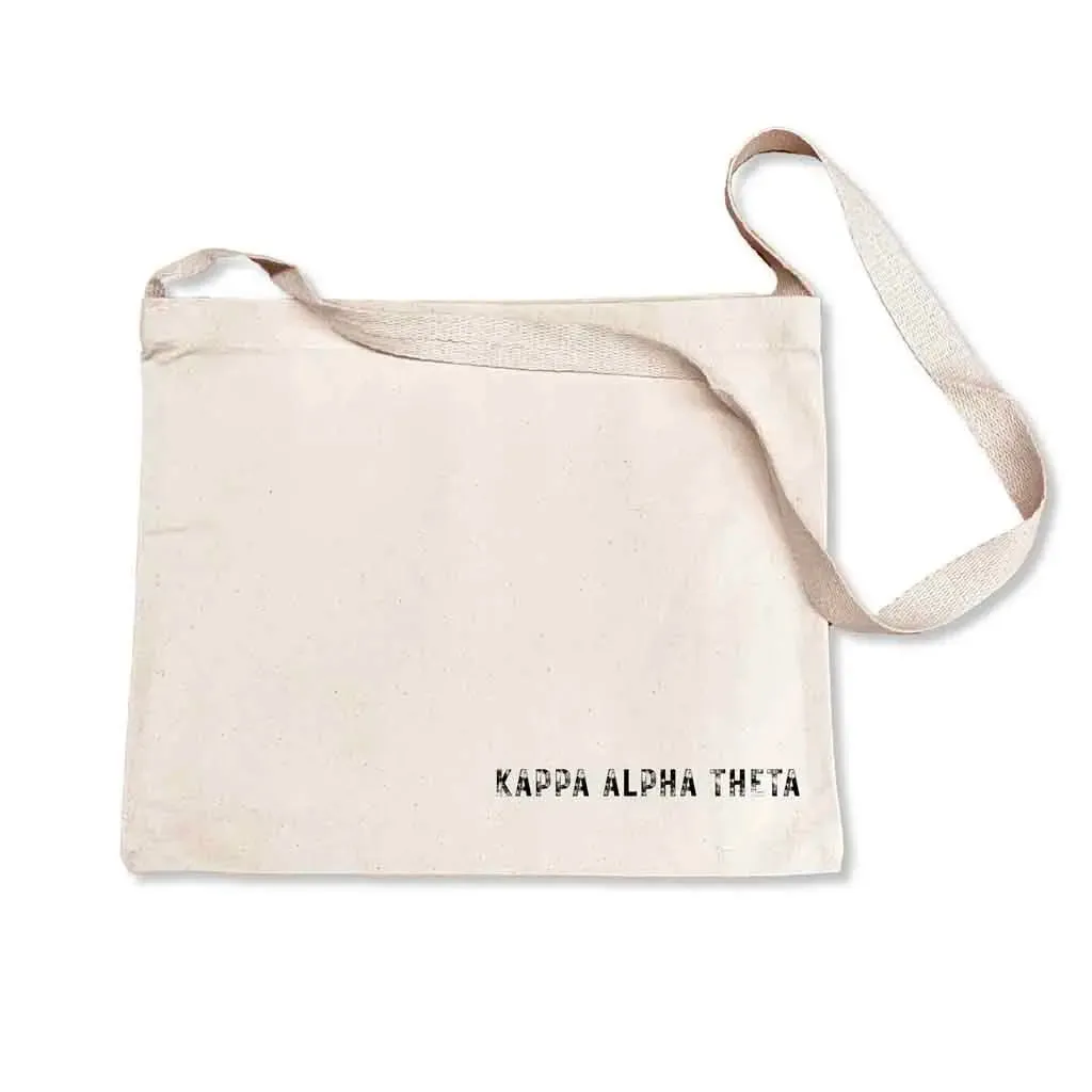 Kappa Alpha Theta Sorority Messenger Bag with Cross Body Strap