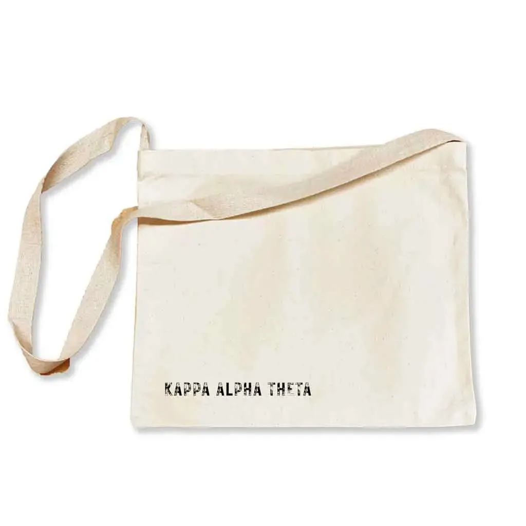 Kappa Alpha Theta Sorority Messenger Bag with Cross Body Strap