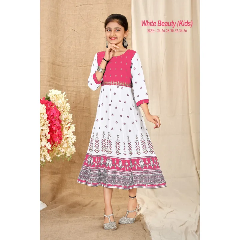 Kid Girl Traditional Wear Frock Dress