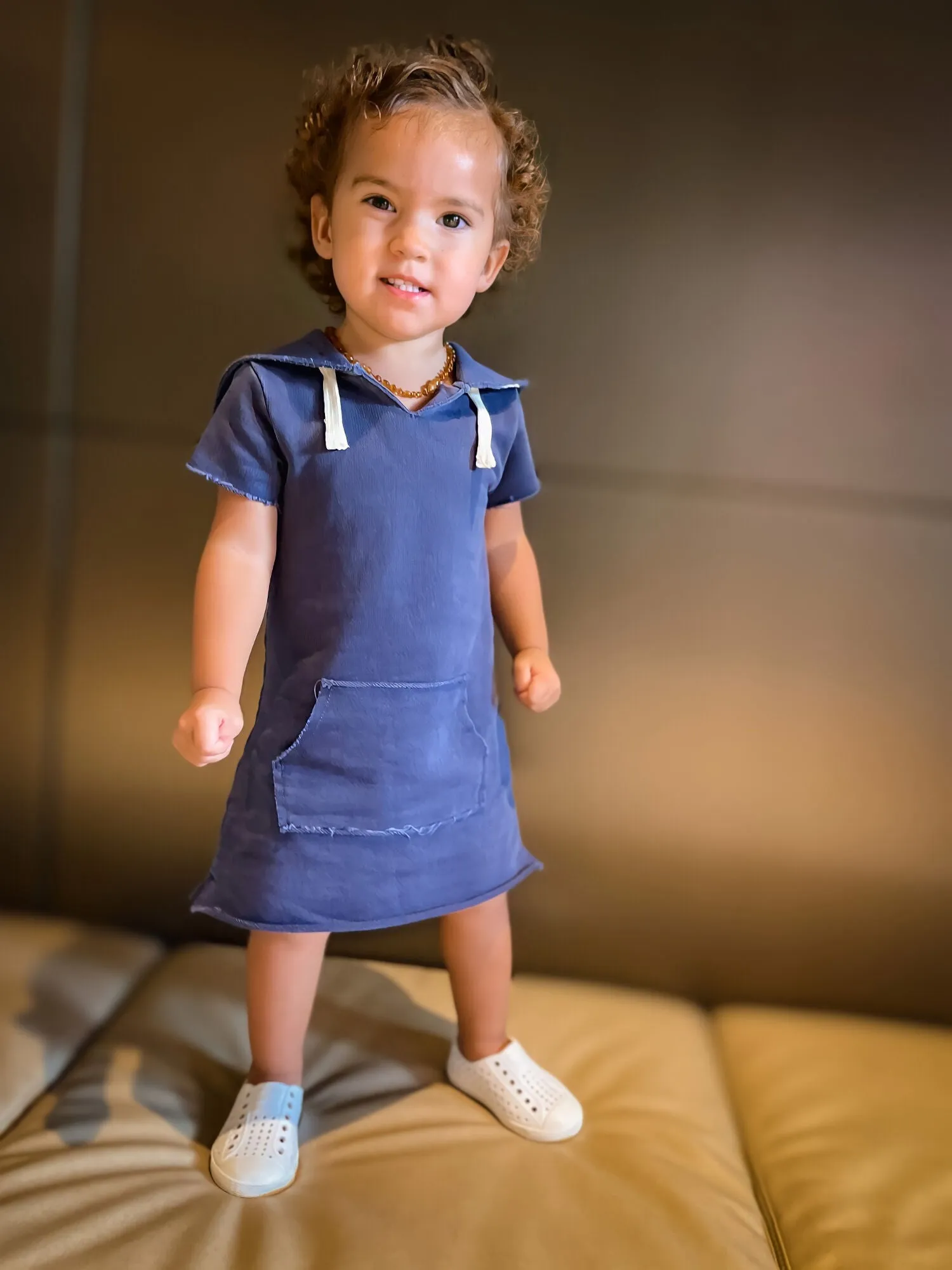 Kids' French Terry Hoodie Dress