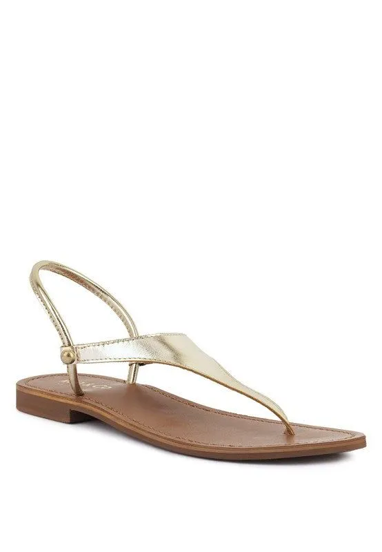 Leather Flat Thong Sandals