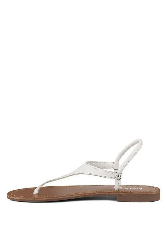 Leather Flat Thong Sandals