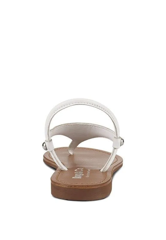 Leather Flat Thong Sandals