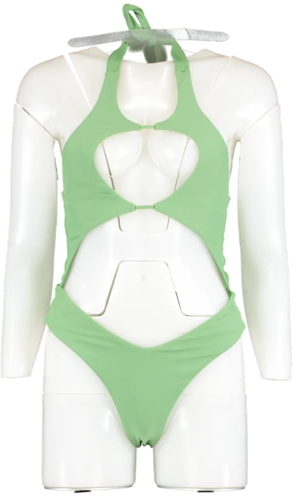 Love Wave Green Cut Out Swimsuit UK S