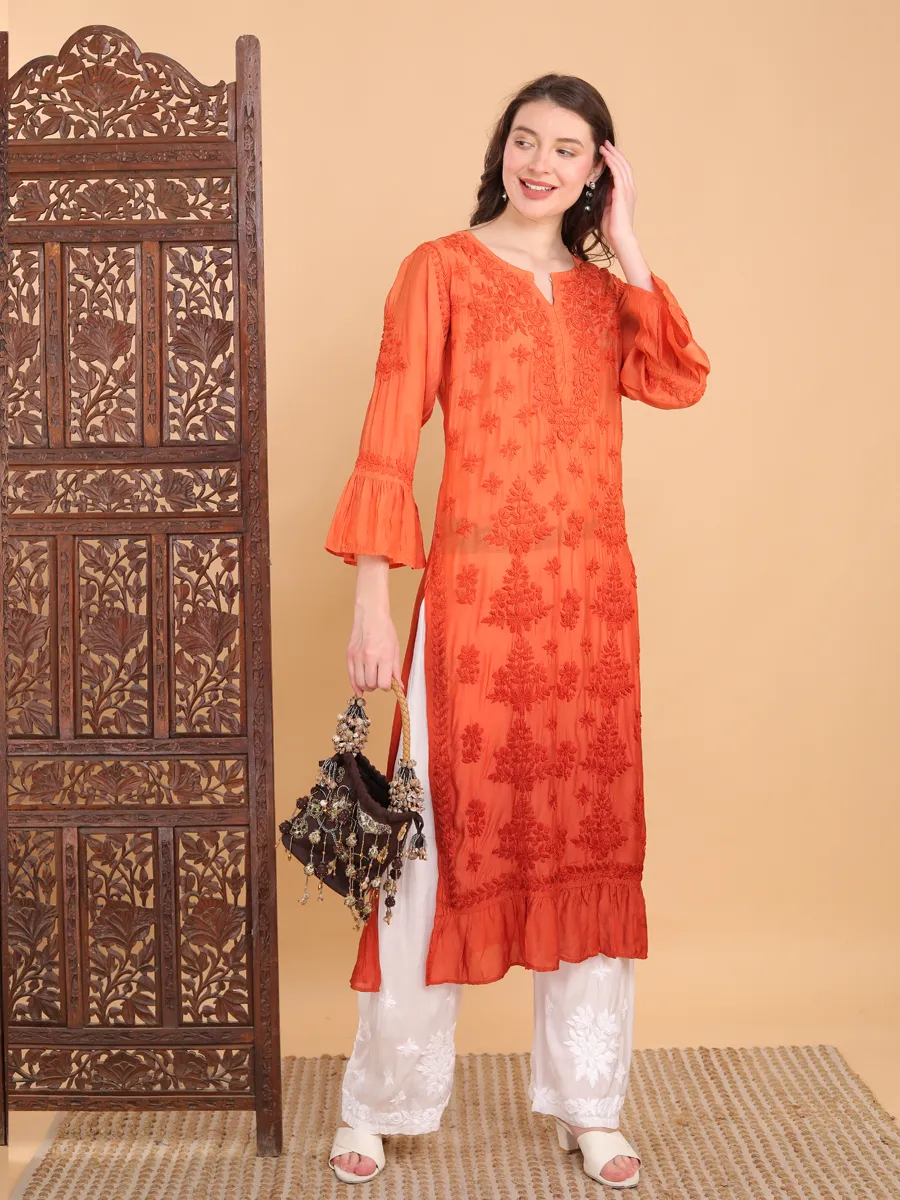 Madhuri Muslin Frill Kurti