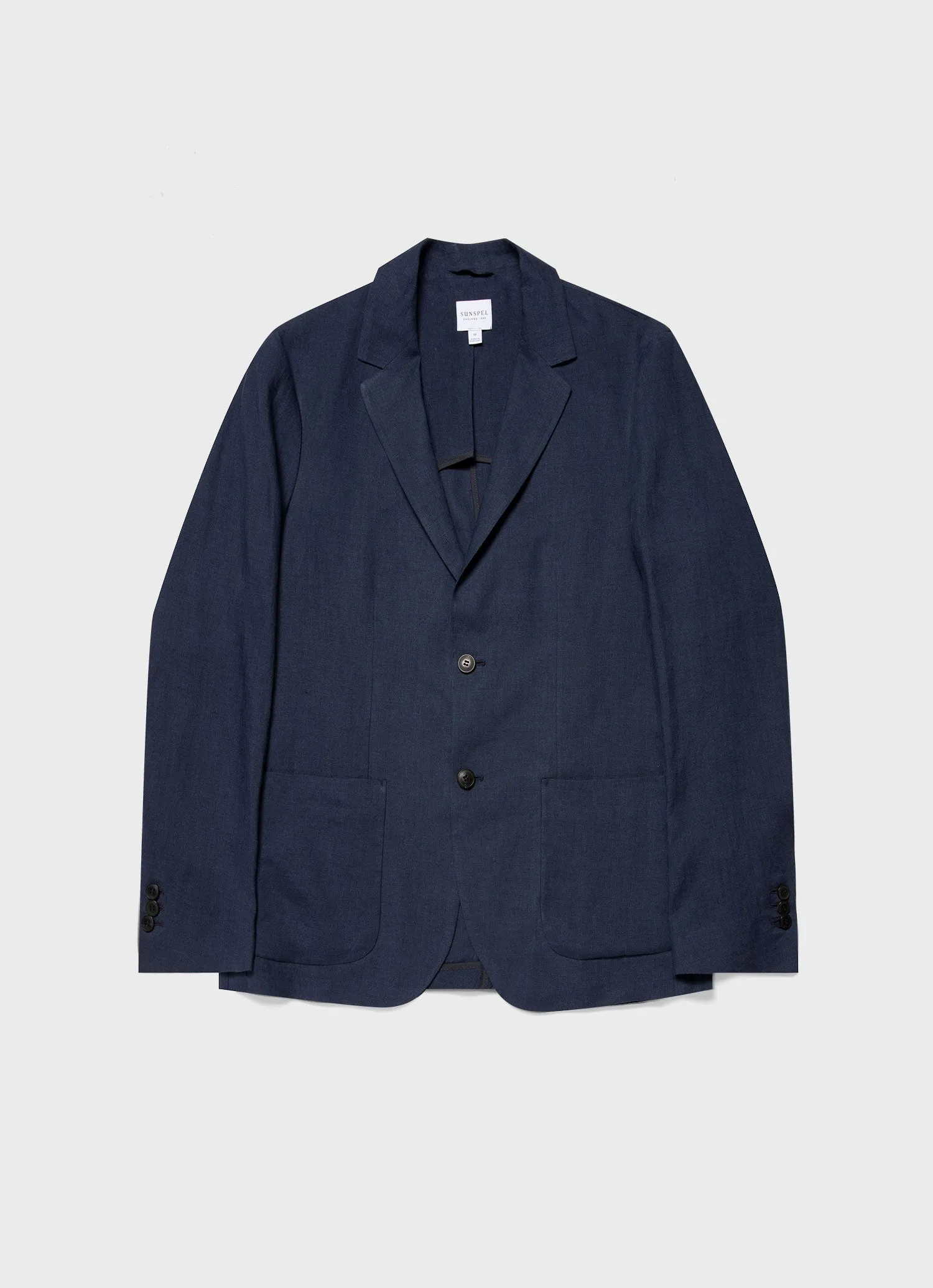 Men's Linen Blazer in Light Navy