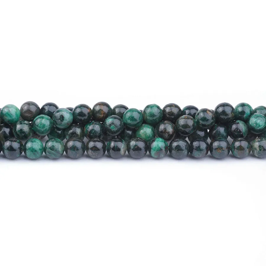 Mica 6mm Round Green Phlogopite - Limited Editions - 15-16 inch