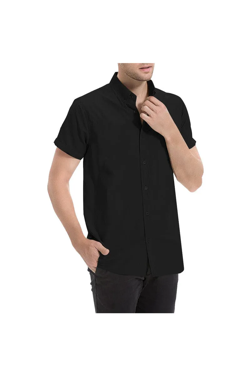 Midnight Black Short Sleeve Shirt/Large Size