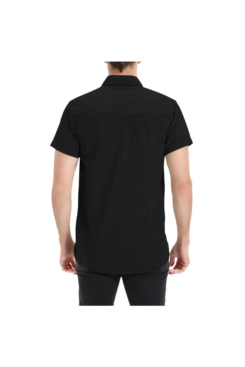 Midnight Black Short Sleeve Shirt/Large Size